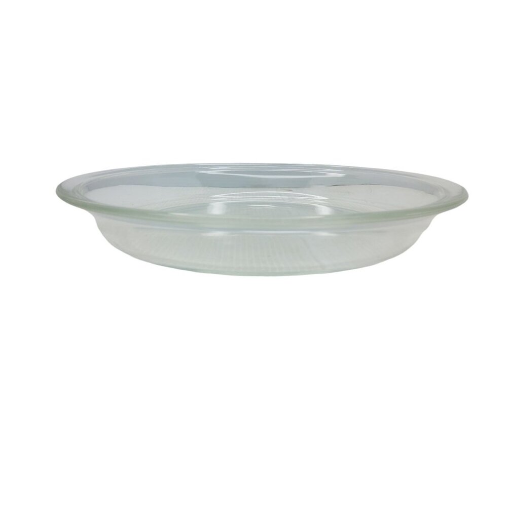 Pyrex Clear Glass Pie Dish 9" Round Baking Plate Vintage Kitchenware